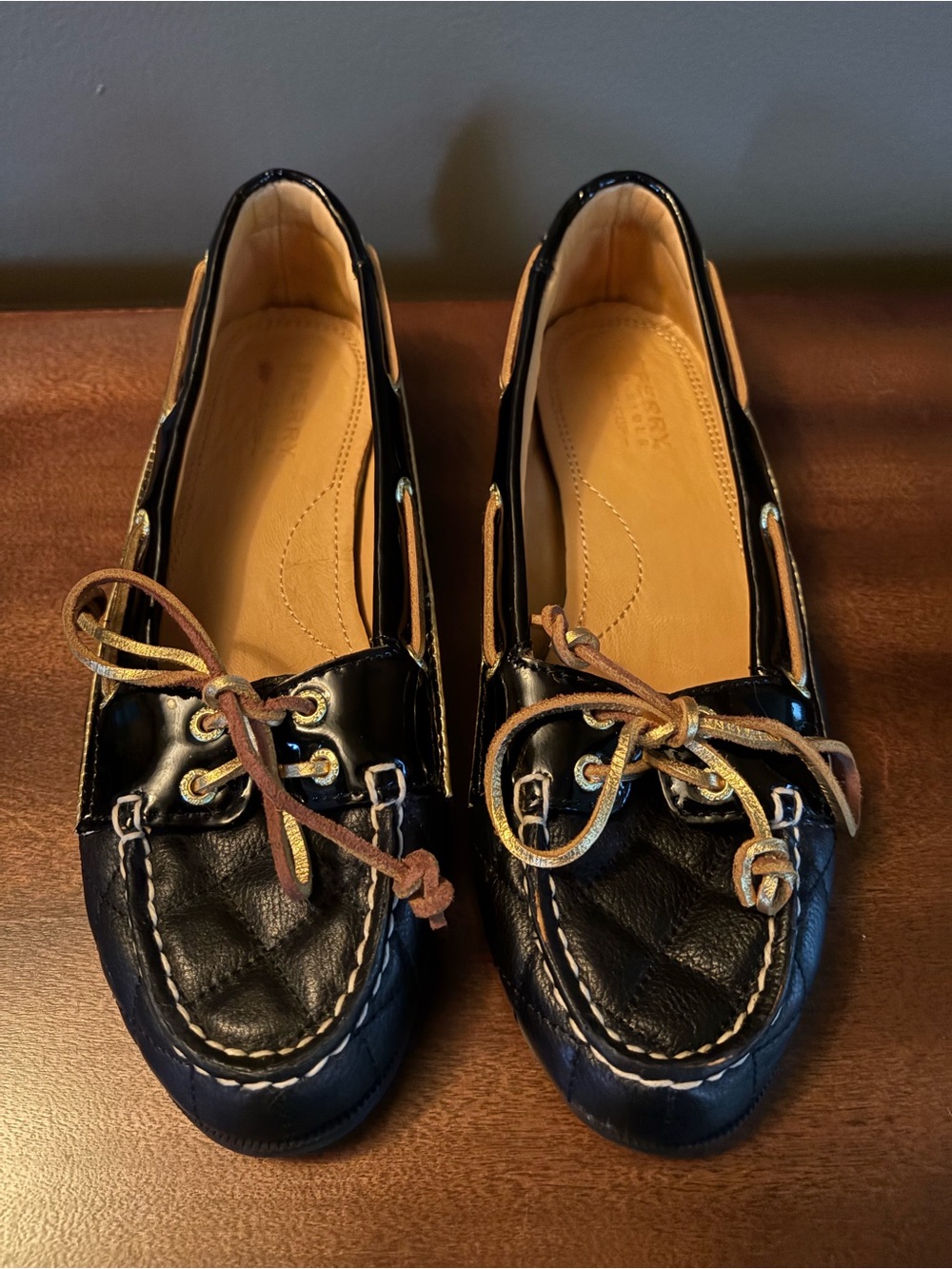 Sperry Top-Sider Black Woven Shoes, Size 7